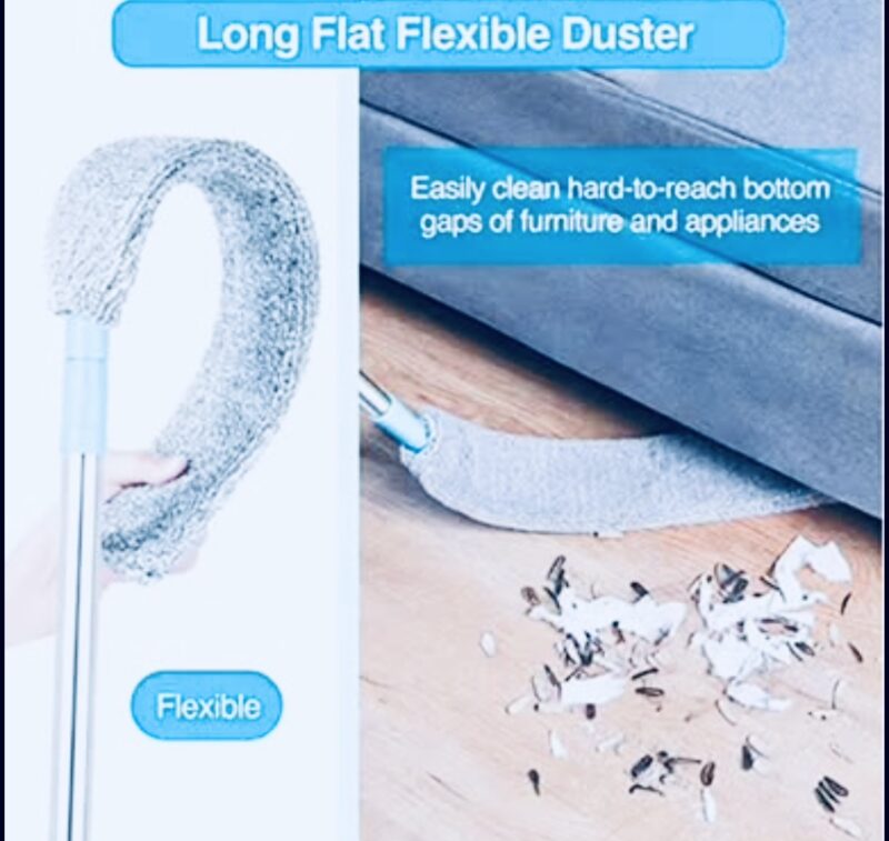 Retractable Gap Dust Cleaner Under Appliance Microfiber Duster Dust Brush with Extension Pole (36 to 49 inches) - Image 5