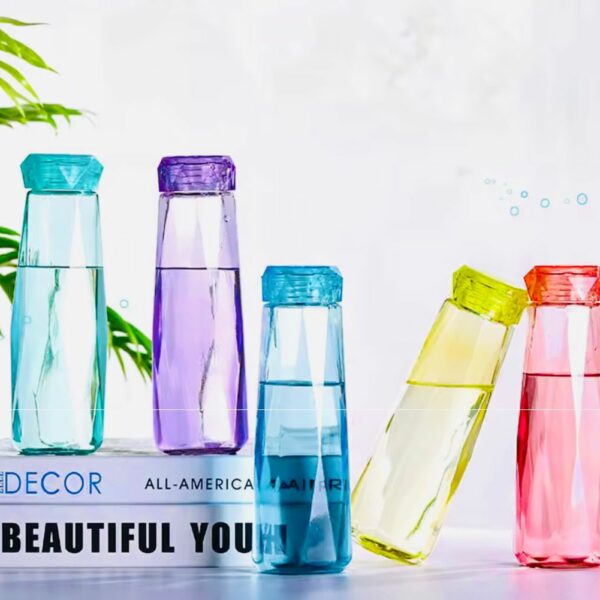 Crystal Creative Colorful Glass Diamond Water Bottle