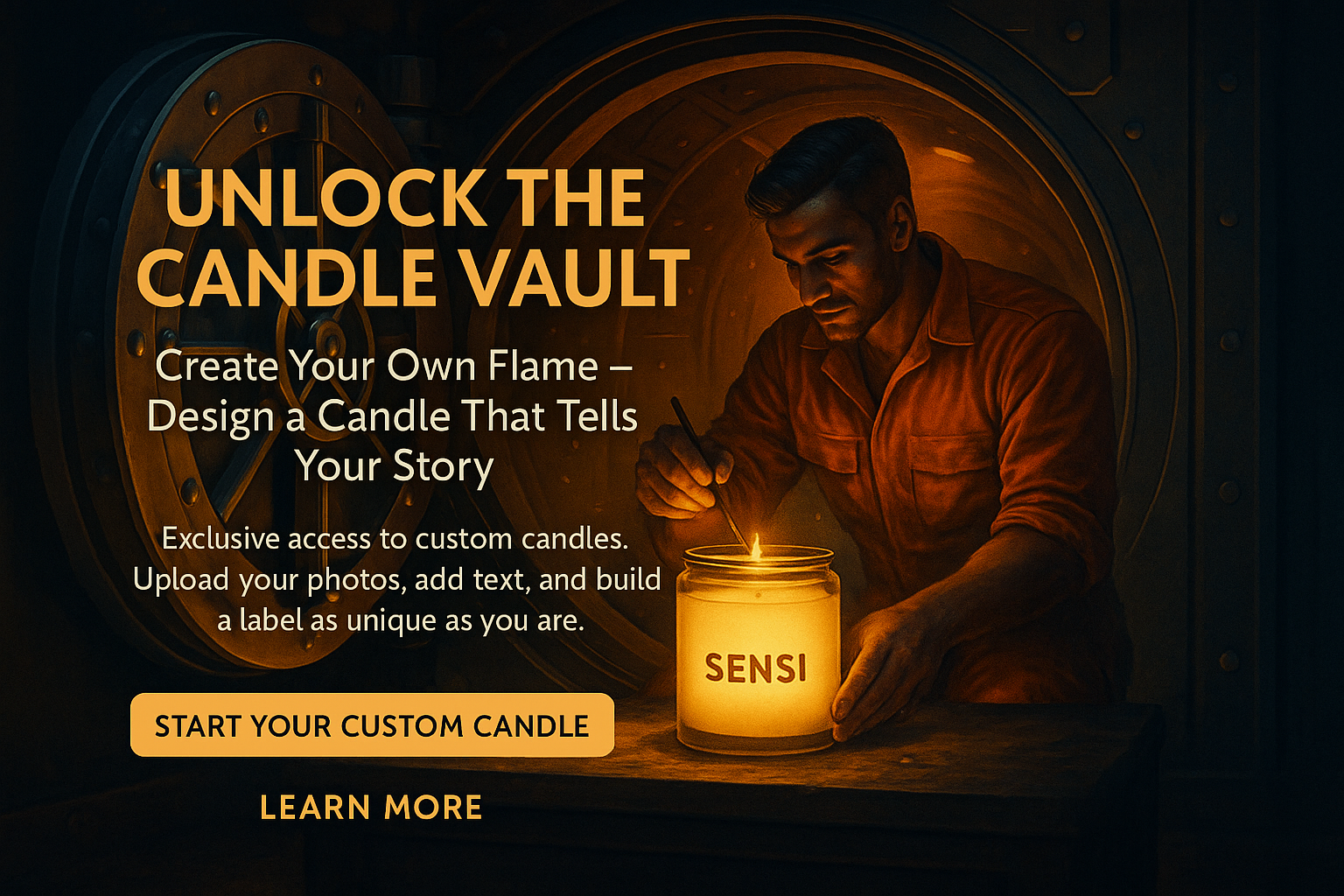Unlock the Candle Vault — design your label
